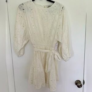 Aura white mini dress